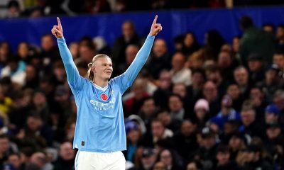 Manchester City's Erling Haaland celebrates