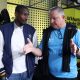 Rhulani Mokwena, Head coach of Mamelodi Sundowns with Gavin Hunt, head coach of Supersport United