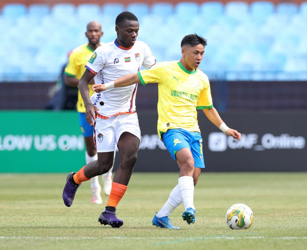 Marcelo Allende of Mamelodi Sundowns during the CAF Champions League 2023/24 match between Mamelodi Sundowns and Nouadhibou