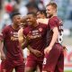 Stellenbosch players celebrate Carling Knockout Cup win
