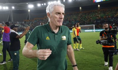 Hugo Broos, head coach of South Africa during the 2023 Africa Cup of Nations 3rd Place Play Off between South Africa and DR Congo at the Felix Houphouet Boigny Stadium.