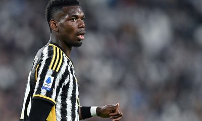 Paul Pogba reacting during the Italian Serie A soccer match Juventus FC vs US Cremonese at the Allianz Stadium.