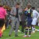 Eric Tinkler, head coach of Cape Town City instructs Khanyisa Mayo during the DStv Premiership 2023/24 game between Cape Town City and Stellenbosch FC at Cape Town Stadium on 5 March 2024