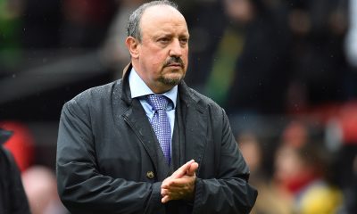 Everton manager Rafael Benitez during the English Premier League soccer match between Manchester United and Everton at Goodison Park.