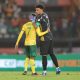 Oswin Reagan Appollis of South Africa and Ronwen Williams of South Africa during the 2023 Africa Cup of Nations 3rd place match between South Africa and DR Congo at Felix Houphouet Boigny Stadium