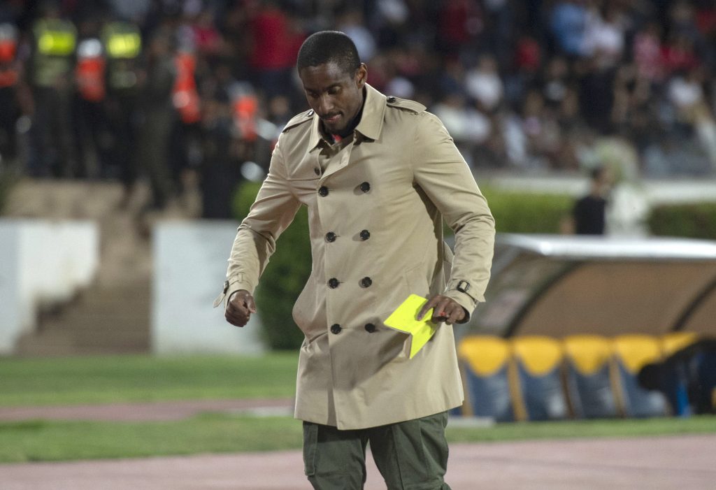 Mamelodi Sundowns head coach Rulani Mokwena during the CAF Champions League semifinal first leg match against Wydad at Mohammed V Stadium in Casablanca, Morocco, 13 May 2023.