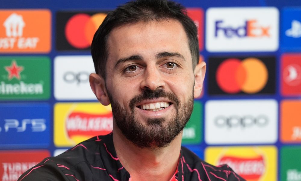 Manchester City's Bernardo Silva during a press conference at the City Football Academy, Manchester. Picture date: Tuesday April 16, 2024.
