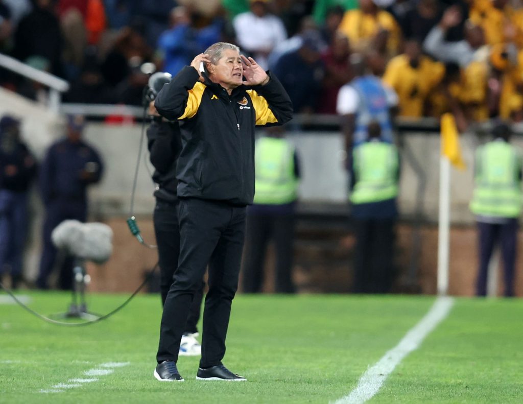 Cavin Johnson, coach of Kaizer Chiefs during the DStv Premiership 2023/24 match between Kaizer Chiefs and Supersport United at the Peter Mokaba Stadium.
