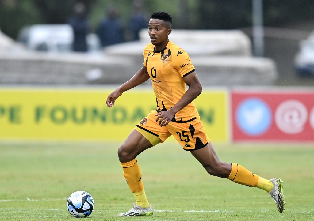 Given Msimango of Kaizer Chiefs FC during the DStv Premiership 2023/24 football match between Royal AM and Kaizer Chiefs at Harry Gwala Stadium