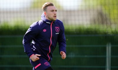 West Ham United's Jarrod Bowen during a training session at the Rush Green Training Ground, London.