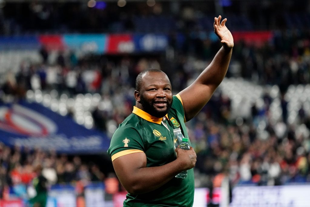 Ox Nche of South Africa on the lap of honour France v South Africa, 2023 Rugby World Cup, Quarter-Final 4, International Rugby Union, Stade de France, Paris, France - 15 Oct 2023