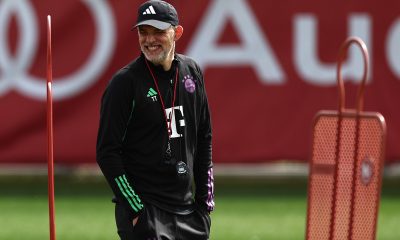 Munich's head coach Thomas Tuchel leads the team's training session in Munich, Germany, 08 April 2024. Bayern Munich will face Arsenal in a UEFA Champions League quarter final, 1st leg soccer match on 09 April.
