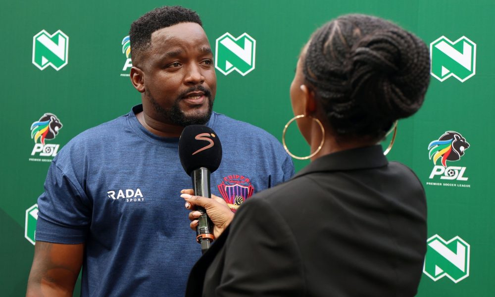 Thabo September, head coach of Chippa United during the 2024 Nedbank Cup Quarterfinal match between TS Galaxy and Chippa United at the Mbombela Stadium, Nelspruit on the 14 April 2024