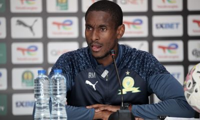Coach Rulani Mokwena during the CAF Champions League 2023/24 1st leg semifinal press conference for Mamelodi Sundowns in Rades on 19 April 2024