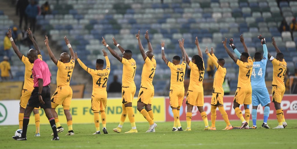 Kaizer Chiefs players during DStv Premiership 2023/24 match between AmaZulu FC and Kaizer Chiefs at Moses Mabhida Stadium on the 12 May 2024