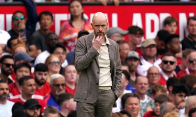 Manchester United manager Erik ten Hag on the touchline during the Premier League match at Old Trafford, Manchester. Picture date: Sunday May 12, 2024.