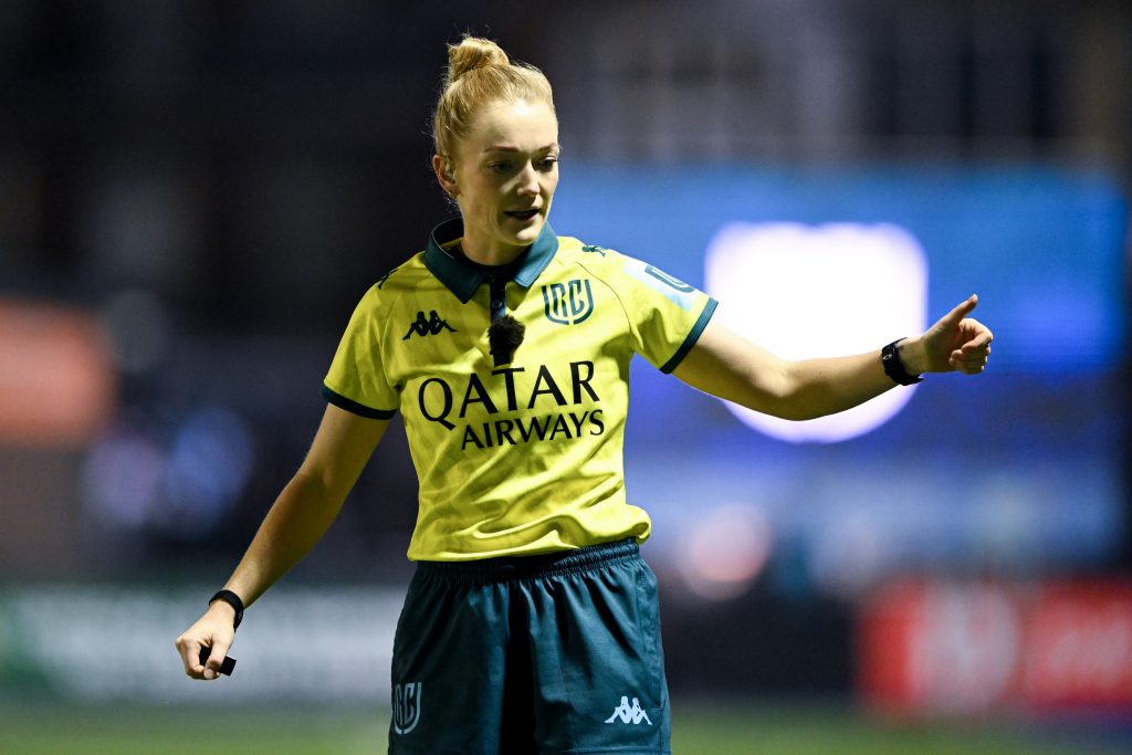 Cardiff Rugby vs DHL Stormers. Referee Hollie Davidson BKT United Rugby Championship, Cardiff Arms Park, Wales - 24 Nov 2023