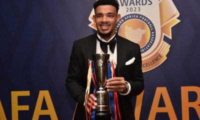 Mamelodi Sundowns goalkeeper Ronwen Williams receives COSAFA Men's Goalkeeper of the Year award during the 2024 COSAFA Awards at the Sandton Convention Centre in Johannesburg on the 9th of May 2024