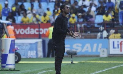 Rulani Mokwena Mamelodi Sundowns head coach during the Dstv Premiership 2023/24 match between Mamelodi Sundowns and Cape Town City at Loftus Stadium.