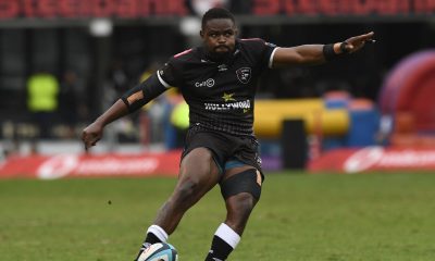 Siya Masuku of Sharks during United Rugby Championship 2023/24 rugby match between Sharks and Benetton at Hollywoodbets Kings Park Stadium on the 11 May 2024