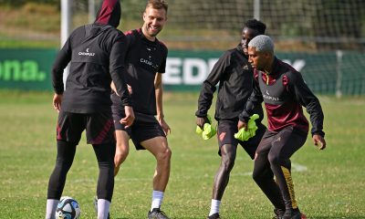 Stellenbsoch FC players during the 2024 Nedbank Cup Media Day for Stellenbosch FC at Lentelus Sports Grounds in Stellenbosch on 3 May 2024
