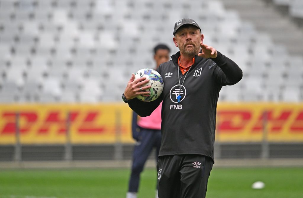 Eric Tinkler, head coach of Cape Town City during the DStv Premiership 2023/24 training session for Cape Town City at Cape Town Stadium on 30 April 2024