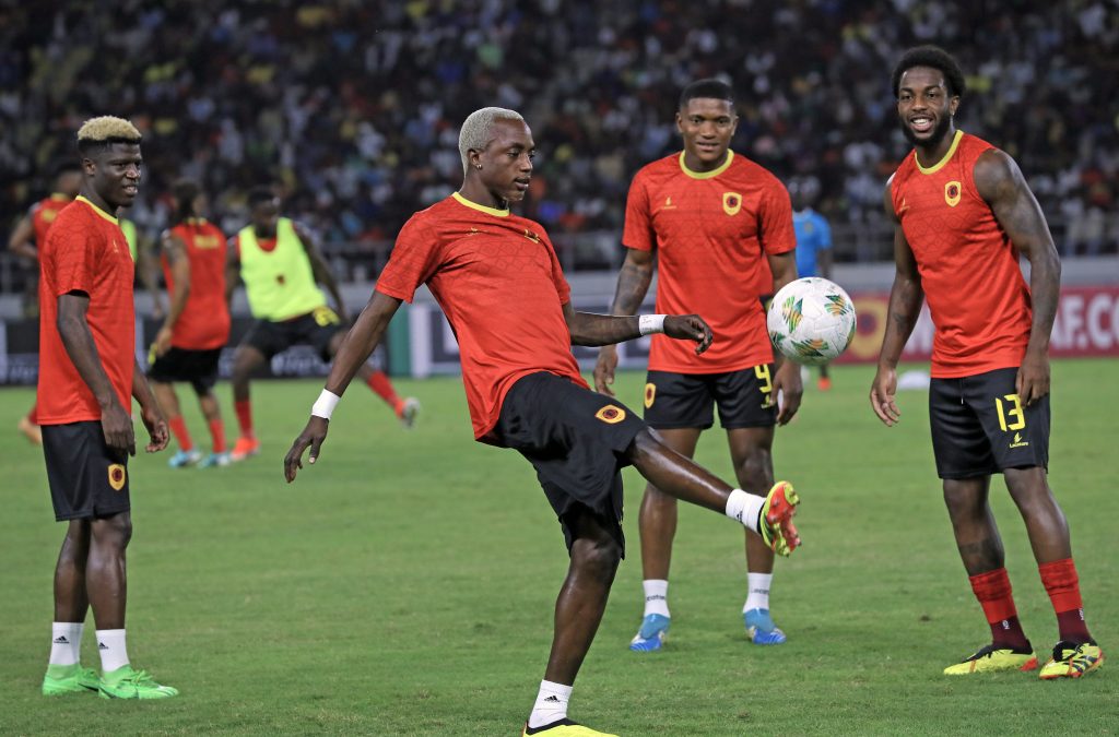 Gilberto of Angola warms up during the 2026 World Cup Qualifiers match between Angola and Cameroon at Estádio 11 de Novembro in Luanda, Angola on 11 June 2024.