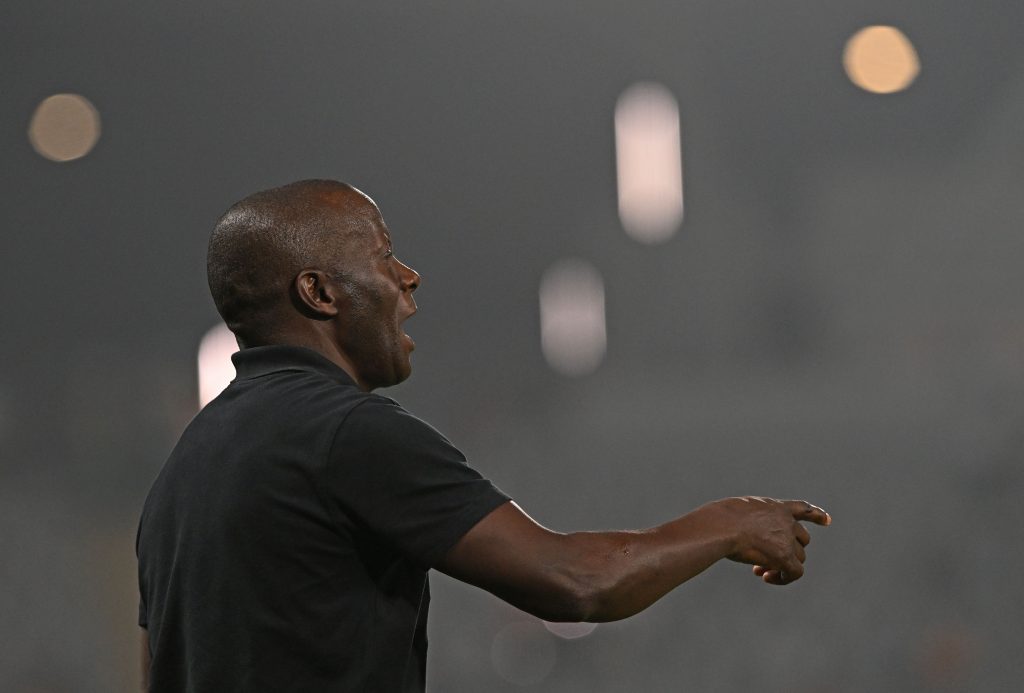 Helman Mkhalele, assistant coach of South Africa during the 2023 Africa Cup of Nations quarterfinal match between Cape Verde and South Africa at Charles Konan Stadium in Yamoussoukro, Cote dIvoire on 3 February 2024.
