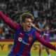 Barcelona's forward Marc Guiu celebrates after scoring the 1-0 goal during the LaLiga soccer match between FC Barcelona and Athletic Bilbao, in Barcelona, Spain, 22 October 2023.