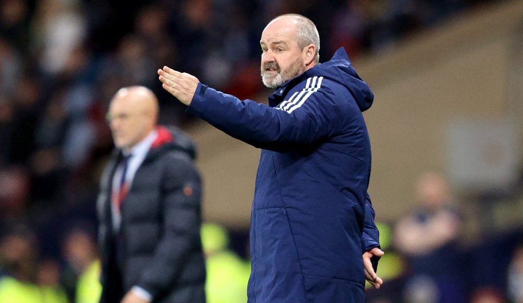 Head coach of Scotland Steve Clarke gestures on the touchline during the UEFA EURO 2024 qualification match between Scotland and Spain in Glasgow, Britain, 28 March 2023.
