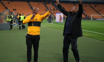 Kaizer Motaung Junior, Football Director of Kaizer Chiefs and Bobby Motaung, Football manager of Kaizer Chiefs during the DStv Premiership 2022/23 match between Kaizer Chiefs and Maritzburg United, at FNB Stadium, in Johannesburg on the 9 August 2022.