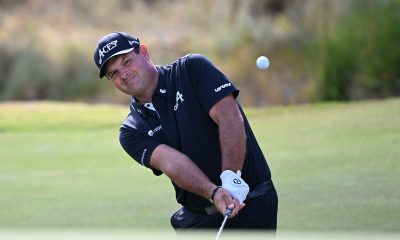 Patrick Reed of the Aces plays a shot on day 2 of LIV Golf Adelaide at the Grange Golf Club in Adelaide.