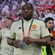 Manchester United's coach Benni McCarthy during the UEFA Europa League quarter-final second leg match at the Ramon Sanchez-Pizjuan Stadium, Seville.