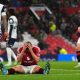 Manchester United's Matthijs de Ligt reacts to a missed chance during the Premier League match at Old Trafford.