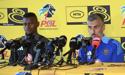 Innocent Maela and José Riveiro, head coach of Orlando Pirates during MTN8 Orlando Pirates Media Day at Rand Stadium, Johannesburg on 01 October 2024