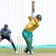 Ryan Rickelton of South Africa during the Cricket South Africa Friendly match between Proteas and Emerging lX at Centre of Excellence in Pretoria on 15 May 2024