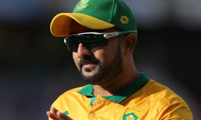 Tabraiz Shamsi of South Africa during the 023 T20 International Series match between South Africa and India at Wanderers Stadium in Johannesburg on 14 December 2023